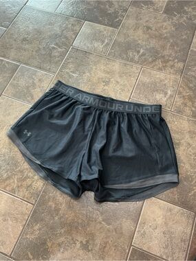 Under Armour Black Women's Athletic Shorts with Branded Elastic Waistband